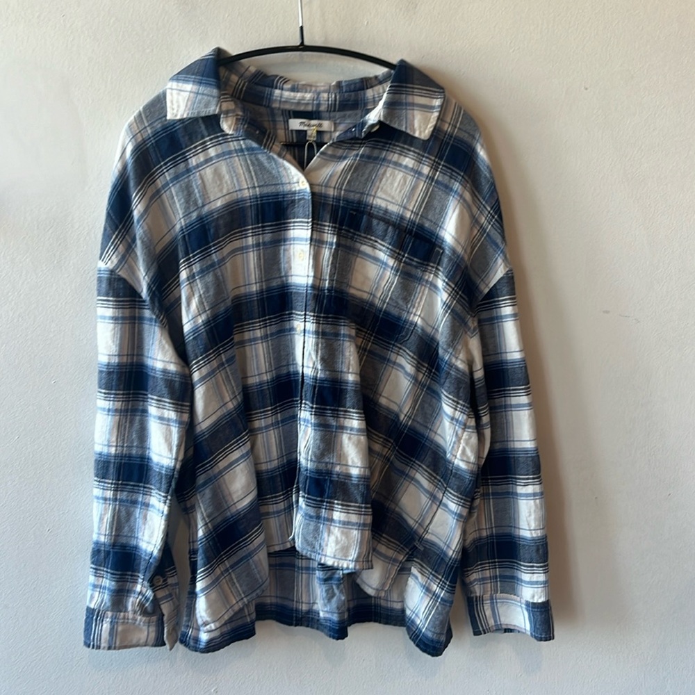 MADEWELL blue flannel large